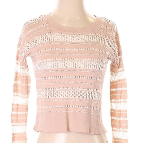 Fenn Wright Manson Womens Striped Pink White Sweater XS Kawaii - Picture 1 of 7